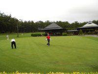 「練習グリーンの写真」